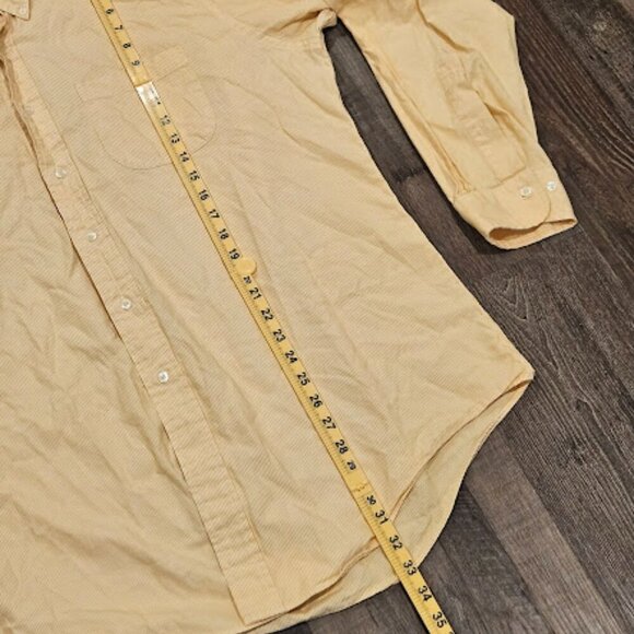 Brooks Brothers Dress Shirt Men Size 17.5 - 4/5 Orange Striped Original Slim Fit - Picture 7 of 9